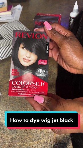 How to Dye Wig Jet Black with Revlon Color Silk