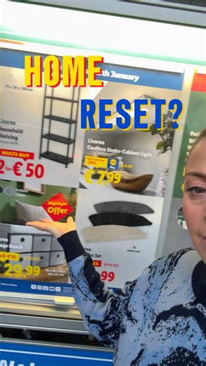 Laura Young on Instagram: "AD | It’s HOME RESET time in @lidlireland middle aisle this week; I LOVE a snoop at budget-friendly home storage/upgrade bits, and there are loads in stores from today. The under-cabinet lights (€7.99 each) have made an ENORMOUS difference to my kitchen 😍 #LidlIreland #HomeReset"