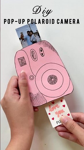 DIY Polaroid Camera Card Using Paper 📸 #papercraft #giftideas #shorts #craft