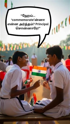 Commemorateன்னா என்ன? 🤔 Celebrate மாதிரி இல்ல! 😳#shorts, #vocabulary, #englishthroughtamil