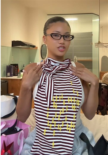 Everything I bought in HCM (Saigon) Part One—I got cut off so I’ll be posting a part 2 soon! VTG ring from Bliss Vintage Glasses from @ruemiche (brand is Astroworld) Striped top from @AEIE STUDIOS Parachute pants, polka dot set from @olv.officiel Swimsuit from @DAPHALE STUDIOS