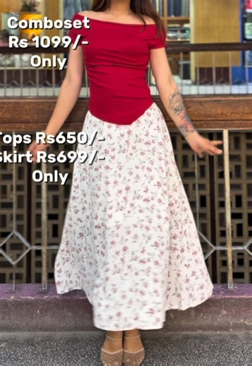 #desireclothing #deliveryallovernepal🇳🇵 #floralskirt #tops @jerryclo5