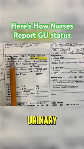 GU in Nurse Report: Foley, Voiding, and What Really Matters #nursingstudent