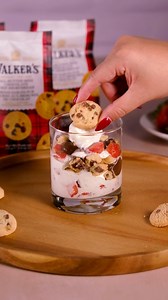 This Shortbread Trifle is the ultimate indulgence! Layers of creamy chocolate pudding, whipped cream, fresh strawberries, and the all-butter crumble of Walker’s Mini Chocolate Chip Shortbread come together for a dessert that's as delightful to eat as it is to make. Perfect for sharing—or enjoying all to yourself. #walkersshortbread #scotlandatitsfinest #shortbreadcookies #minishortbread #chocolatechipshortbread #snacktime #shortbreadtrifle | Walkers Shortbread