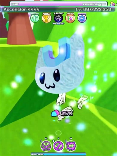 4444 Ascensions // Chaotic Bean Simulator | #shorts #roblox #gaming 