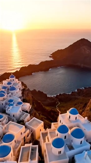 Santorini Paradise from Above: Caldera Cliffs & Blue Domes in Epic 4K ✨🌊🏝️
