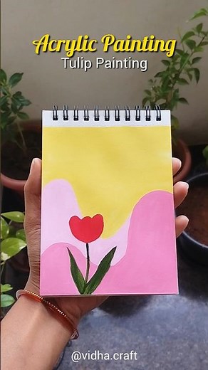 Acrylic Painting | Tulip Painting