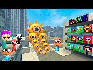 Running Sprunki Incredibox song phases in Garry's mod big city