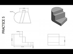 Autodesk Inventor Tutorial - Practice 5 | 3D Modelling for Beginner (Step by Step)