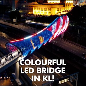 2.4K views · 63 reactions | Saloma Bridge is decked out in 4,100 LED lights that light up the bridge with different designs - including a Jalur Gemilang one - every evening. The bridge is a short 200m walk from Kampung Baru LRT, and has a lookout point where you can see KLCC too. Tag a friend to check this place out and follow The Smart Local Malaysia for more videos! Follow our IG: instagram.com/thesmartlocalmy | The Smart Local Malaysia | Facebook