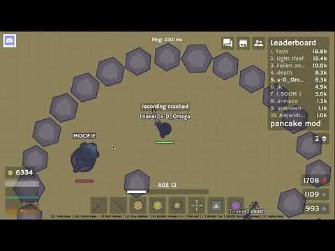 Moomoo.io gameplay with X-Ware and Pancake mod (LINK!)