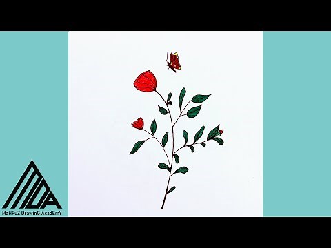 How To Draw Beautiful Flowers || Aesthetic Flower Drawing || Step by Step Flower Drawing Tutorial