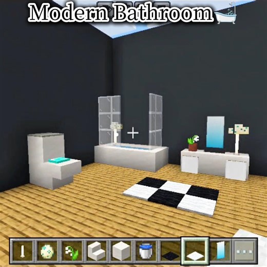 Modern Bathroom In Minecraft🛀 #minecraft #shorts