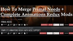 Witcher 3 - How To Merge Primal Needs And Complete Animations Redux Mods