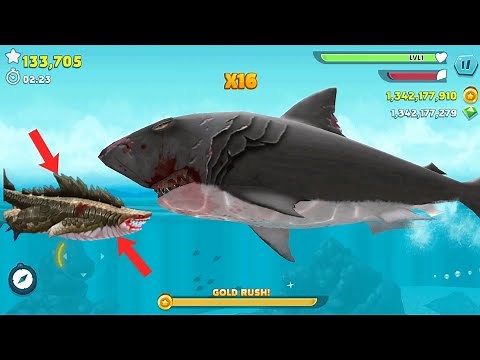 ✅Hungry Shark Evolution - Bigger Enemy Megalodon vs Sharkjira Mod - All 28 Sharks Unlocked Gameplay