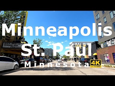 Minneapolis - Saint Paul, Minnesota 🇺🇸 Driving University Avenue 4K