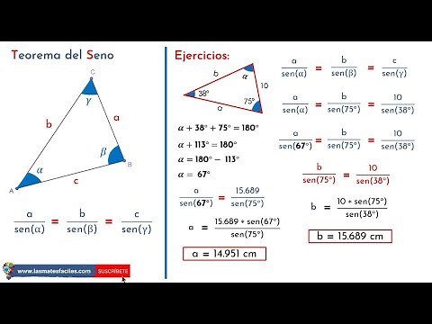 Teorema del Seno - Ejercicios resueltos paso a paso