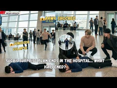 TENSIONARY SECONDS! Jungkook Suddenly Faints at the Airport While Celebrating Suga's Birthday!