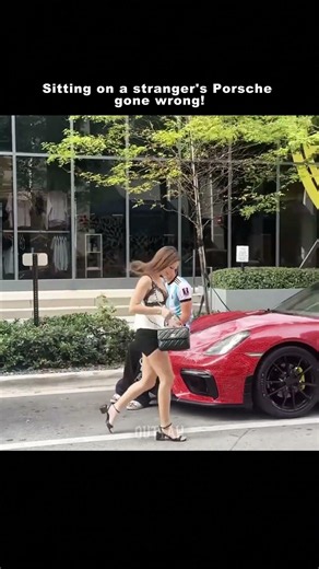 Sitting on a stranger's Porsche😂... #car #automobile #edit #shorts