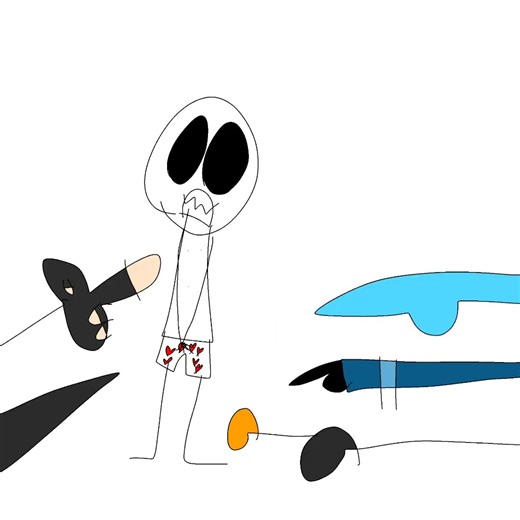 When Mr Freeman is half naked and gets laughed at by the Toonbox characters (Toonbox animation)