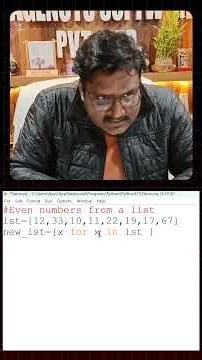 Python Interview Questions | Even Numbers From a List Comprehension
