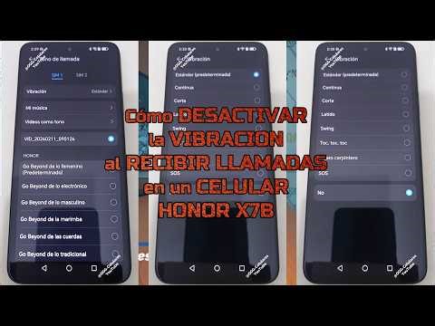 Cómo desactivar la vibración al recibir llamadas en un celular Honor X7b
