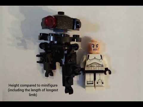 Lego Imperial probe droid and E-web heavy repeating blaster moc