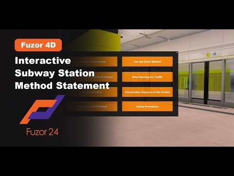 [Fuzor 4D] Subway Station Construction Methodology using Fuzor Event Trigger