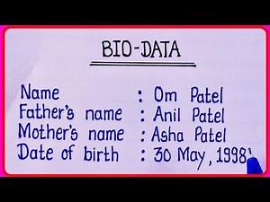 Job Biodata Format | How To Write Biodata for job | Job Biodata kaise banaye | Resume Format