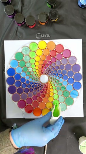 Rainbow Resin art #resinart #epoxy