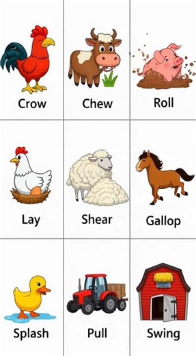 How Do Animals Move? 🦅🐸 Animal Verbs for Kids | Educational Shorts#shorts