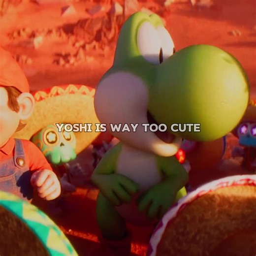 Yoshi is way too cute#fyp #mario #yoshi #supermariogalaxymovie #cartoon