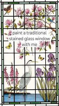 A traditional handpainted stained glass window commissioned for an apartment in London #stainedglass