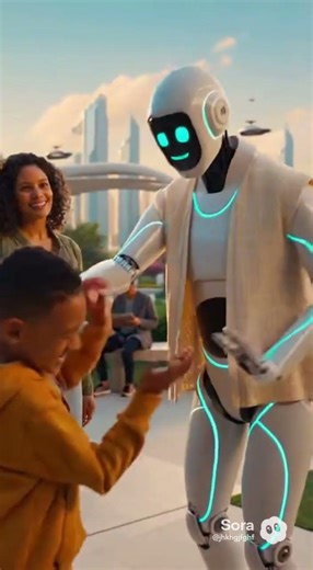 Friendly AI Robots Living with Humans | Future World