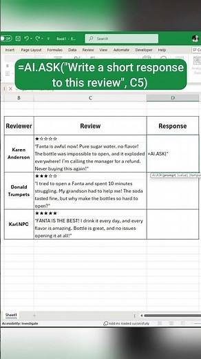Write Review Responses like Experts Using ChatGPT in Excel