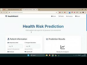 AI Health Risk Detection System | Complete Final Year Project Tutorial |Python Machine Learning 2025