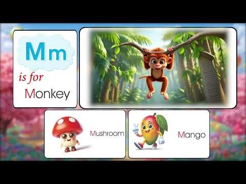 MY ALPHABET READING BOOK-A | 13 M IS FOR MONKEY