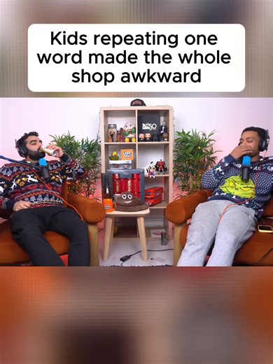 Kids repeating one word made the whole shop awkward #podcastclips #funnyclips #storytime #awkward