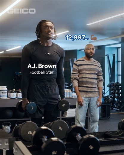 GEICO has more claims specialists than A.J. Brown has career yards. Now that’s support 💪😤 | GEICO