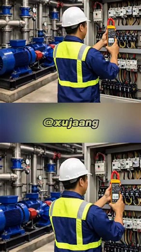 Xujang on Instagram: "Pakai clamp meter itu gampang, tapi banyak yang salah. Ukur R-S-T satu-satu, jepit 1 kabel aja. Selisih arus jauh? Curigai unbalance/beban. Hashtag: #clampmeter #pengukuranlistrik #motor3fasa #unbalance #teknisilistrik #maintenance #electrical #panelmcc #troubleshooting #listrik3fasa #industrialmaintenance"