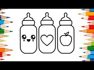 Kids bottle drawing kids drawing video easy to draw step by step