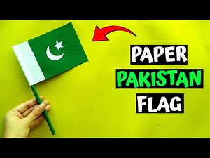 How To Make Pakistani Flag With Paper | DIY Pakistan Flag With Chart Paper | 14th August Craft Ideas