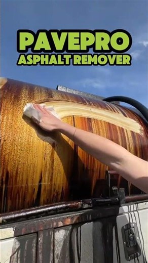 100% of asphalt and tack buildup removed. That's what PavePro asphalt solvent does. #construction