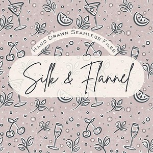 Girls Night Drinks Prosecco Champagne Print Fabric Seamless Pattern Hand Drawn PNG Download Digital Paper Sublimation Design Cherry Cocktail - Etsy