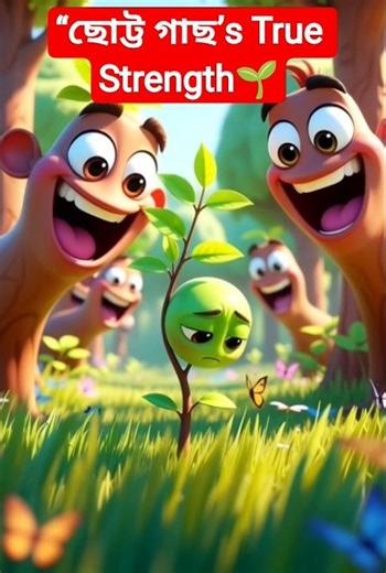 ছোট্ট গাছ That Stood Tall🌱3D Cartoon Story for Kids😍 Patience & Strength”#shorts #viral #ai #story