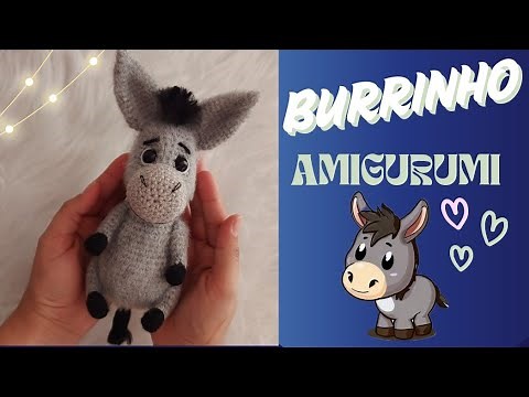 DONKEY 🫏 CROCHET AMIGURUMI 🩶 (step by step)