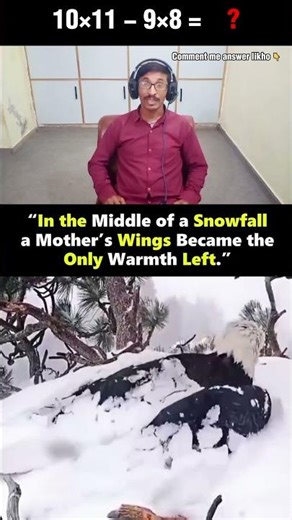 Beautiful Snow Moment Reaction ❄️🦅 Eagle With Little Ones ❤️ #shorts2025 #familyfriendly #tiktok