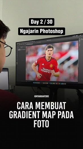 Ryan Biantoro on Instagram: "Hari Kedua ngajarin Photoshop bab Tutorial Gradient Map Inspired by @alignleft_ #photoshop #30dayschallenge #graphicdesign"