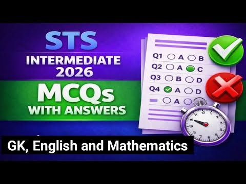 Intermediate Category | sts intermediate test preparation 2026 | Solved Mcqs with answers