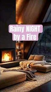 Cozy Rain & Relaxing fire in 4K | Peaceful Ambience for Sleep & Study 🌙